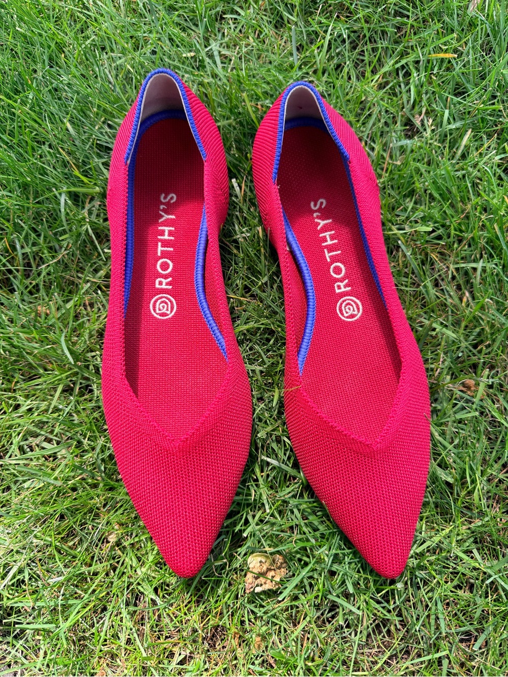 Rothys Red Pointy Flats Size 9.5 - Picture 6 of 7